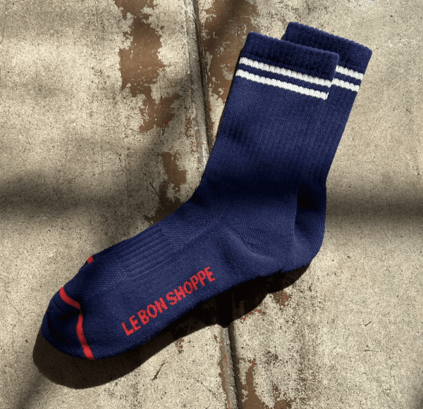 Boyfriend Socks, Navy
